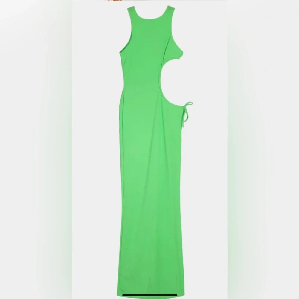 Boohoo -TONAL RIB RUCHED CUT OUT MAXI DRESS - Picture 3 of 3